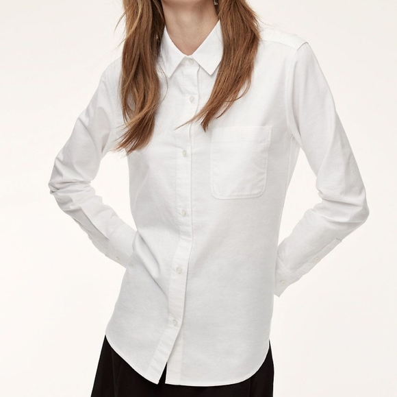 Aritzia Tops - Sunday Best White Cotton Button Up